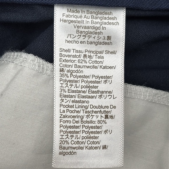 J Crew Factory Straight-fit TruTemp365® navy chino pant size 35x32 NWT BZ231 - Picture 13 of 16